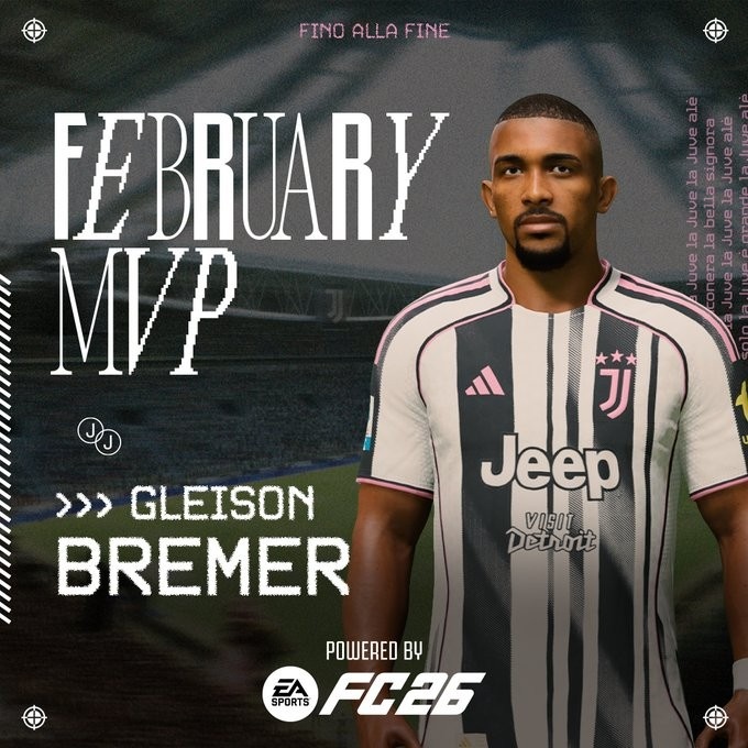 华体会-5场2球！官方：布雷默当选尤文图斯二月份最佳球员